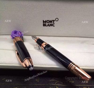 AAA Grade JFK MontBlanc Fountain Pen John F. Kennedy Rose Gold Clip